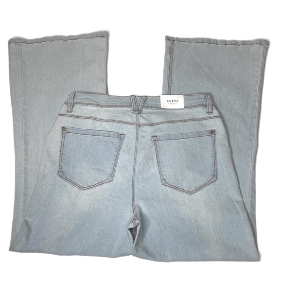 Curve Appeal Jeans High Rise Wide Leg Sz 8 - Picture 8 of 12